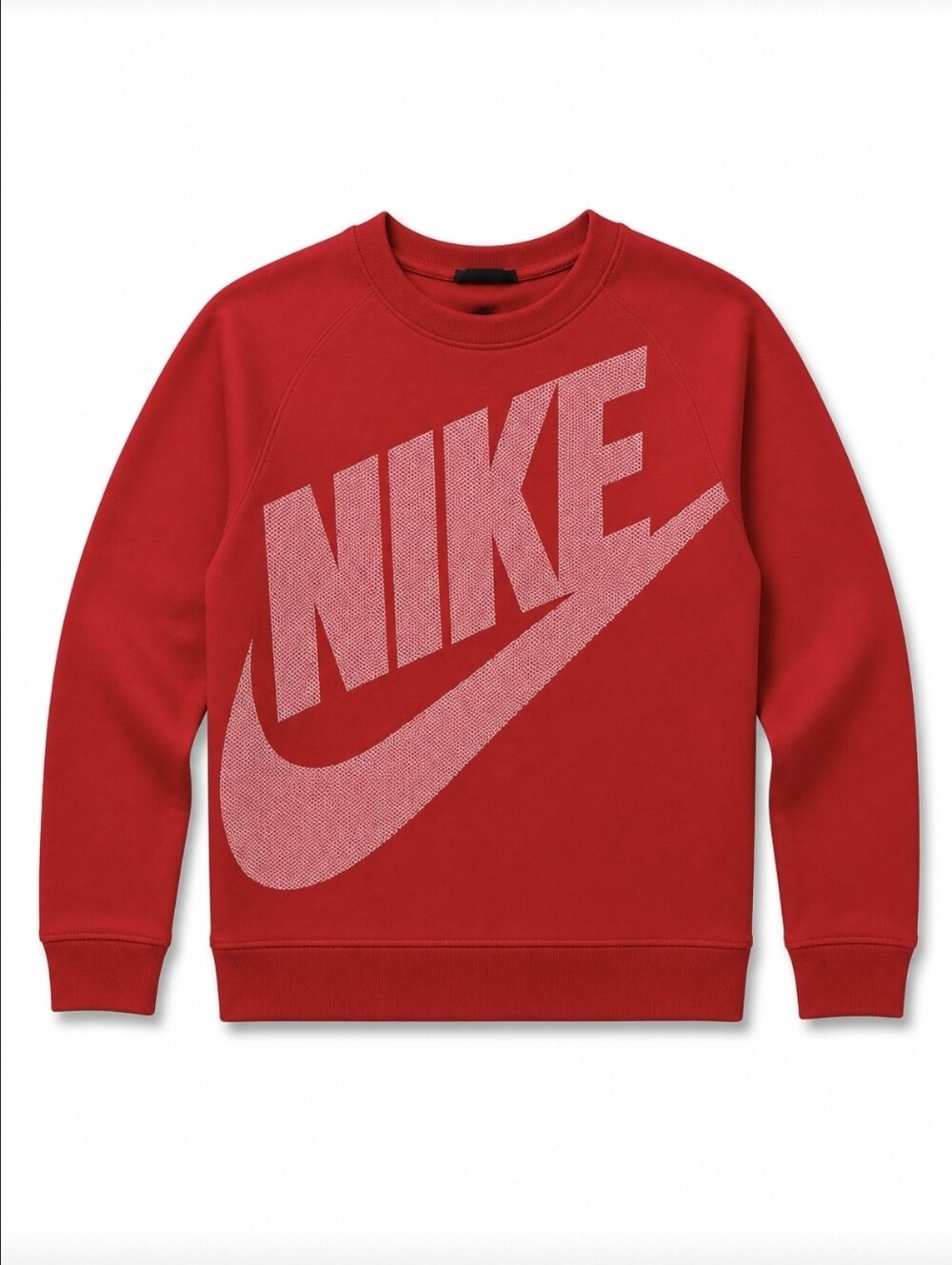 Nike Red Big Logo Graphic Crewneck Sweatshirt Size Small EUC